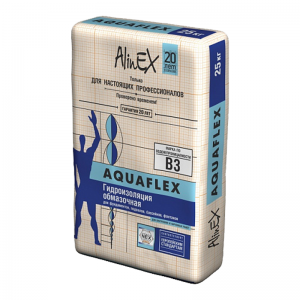 Гидроизоляционная цементная смесь AlinEX «AQUAFLEX», 25 кг