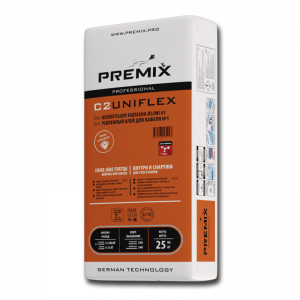 Плиточный клей PREMIX «C2 UNIFLEX», 25 кг